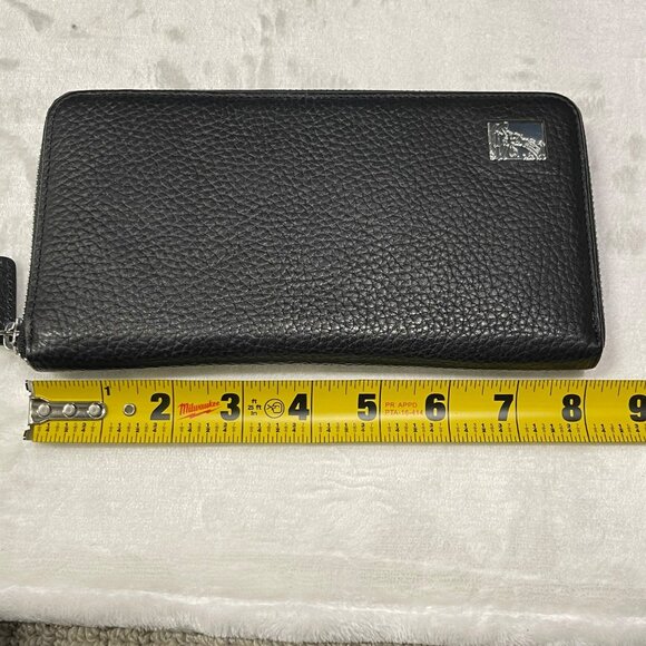 Versace Zip Around Black Leather Wallet Like New - Picture 11 of 12